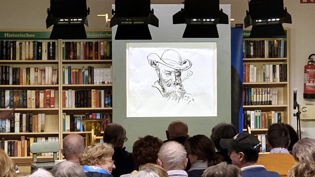 Kurbeltheaters Auftritt zur 21. Kultur-und Erlebnisnacht in der Stadtbibliothek Gräfenhainichen.