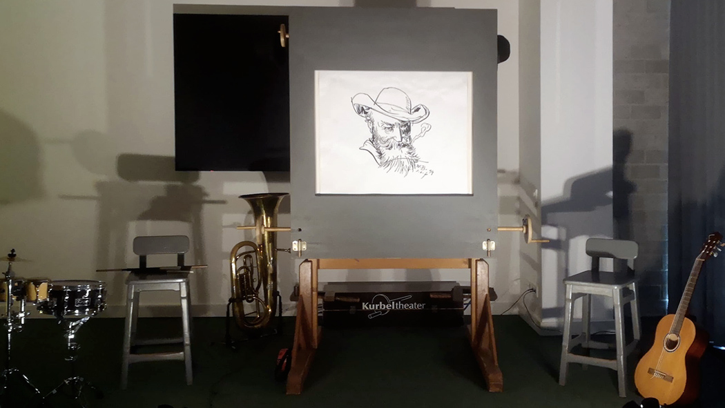 Auftritt Kurbeltheater in der Bibliothek Johannstadt